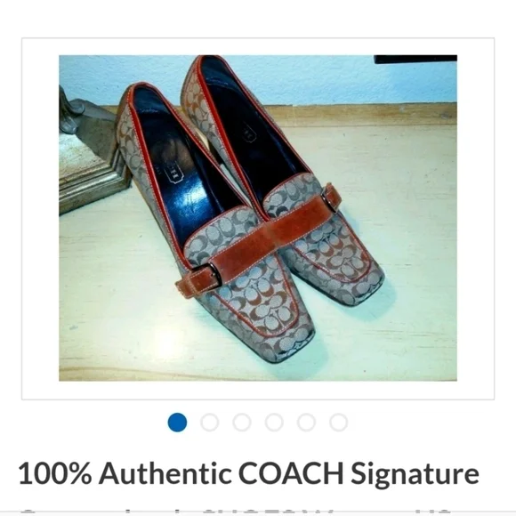 AUTHENTIC COACH SIG C/SUEDE SHOES SIZE 7.5 - Picture 10 of 15